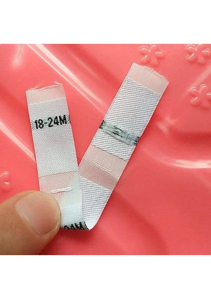 18-24M Tarzı Beyaz Polyester Kumaş Beden Etiketi Bebek Giyim Dokuma Etiketleri Nb (Yurt Dışından)
