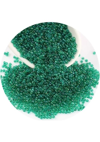 No.14 Tarzı Adet Delikli Kristal Cam Darı Renkli Mini Gevşek Boncuklu Dıy Çapraz Dikiş Takı Aksesuarları (Yurt Dışından)