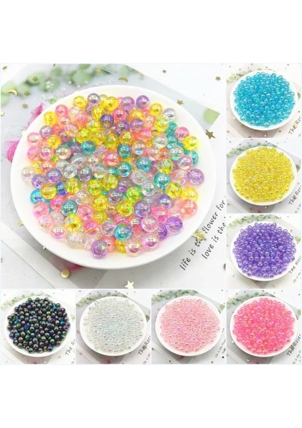 Masmavi Tarzı 8mm 42 Adet 10G Şeffaf Inciler 8mm Inci Akrilik Yuvarlak Delikli Boncuklu Dıy Takı Yapımı Kolye Bilezik Küpe Aksesuarları (Yurt Dışından) fiyatları