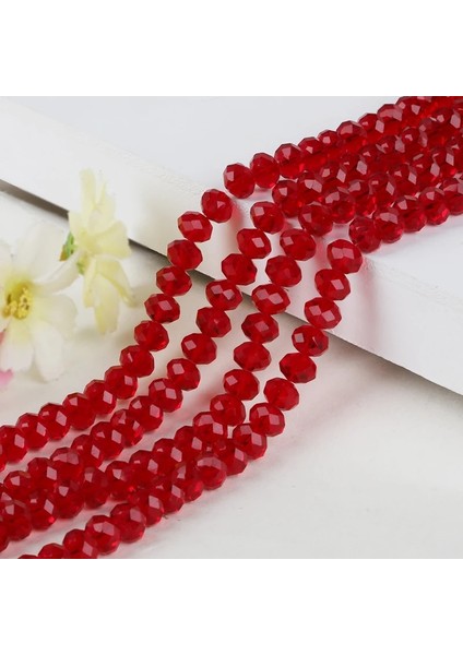 Koyu Kırmızı Stil Yeni mm Rondelle Avusturya Yönlü Kristal Cam Boncuk Takı Yapımı Için Gevşek Spacer Boncuk Charms Craft Boncuk Aksesuarları (Yurt Dışından)