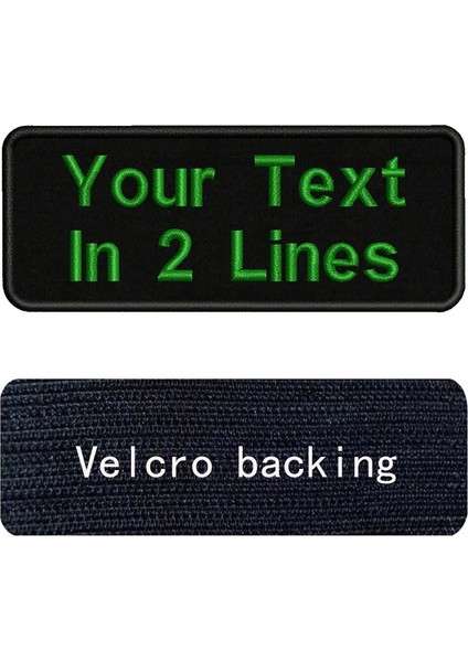 Yeşil-Velcro Tarzı 10X4CM Nakış Özel Ad Metin Yama Çizgili Rozeti Demir On Veya Dikmek Veya Giysi Sırt Çantası Şapka Için Velcro Destek Yamaları (Yurt Dışından)