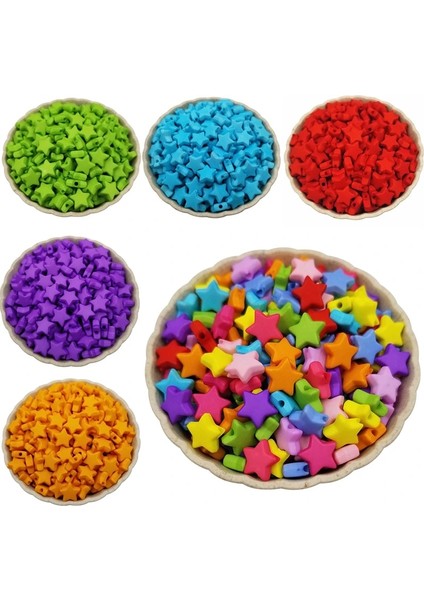 Açık Mavi Tarzı Dıy Bulguları Yıldız Şekli 9mm Şeker Renk Takı Aksesuarları Ara Parça Akrilik Gevşek Boncuklar Benzersiz (Yurt Dışından) fiyatları