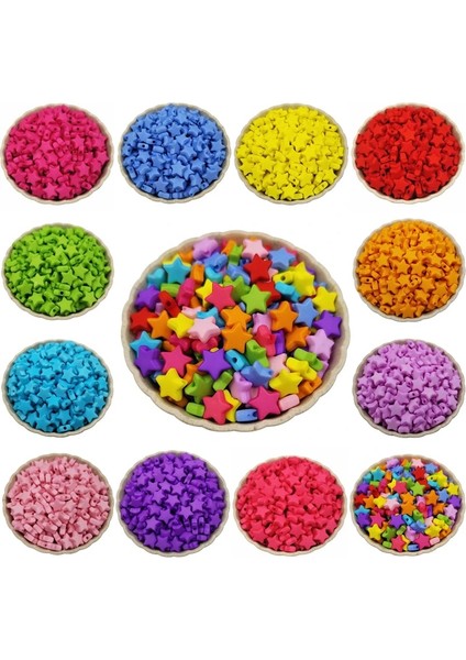 Açık Mavi Tarzı Dıy Bulguları Yıldız Şekli 9mm Şeker Renk Takı Aksesuarları Ara Parça Akrilik Gevşek Boncuklar Benzersiz (Yurt Dışından) modelleri