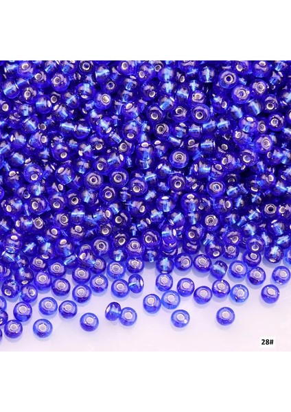 RR28 Kraliyet Mavisi Stili 4mm Yuvarlak Çok Gümüş Çizgi Pirinç Boncukları Çek Yuvarlak Spacer Cam Seedbeadolors Dıy El Sanatları Malzeme Mücevher Yap (Yurt Dışından)