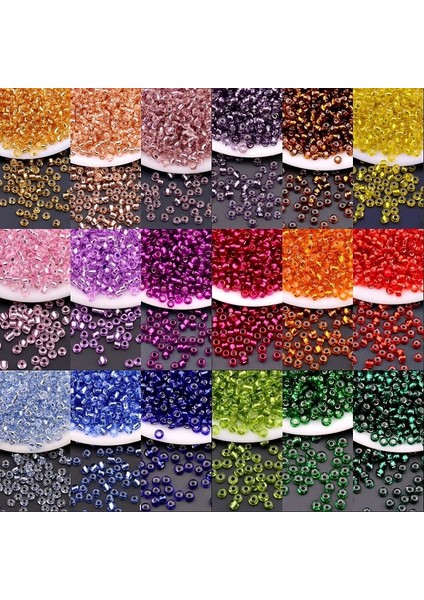 RR28 Kraliyet Mavisi Stili 4mm Yuvarlak Çok Gümüş Çizgi Pirinç Boncukları Çek Yuvarlak Spacer Cam Seedbeadolors Dıy El Sanatları Malzeme Mücevher Yap (Yurt Dışından) fiyatları