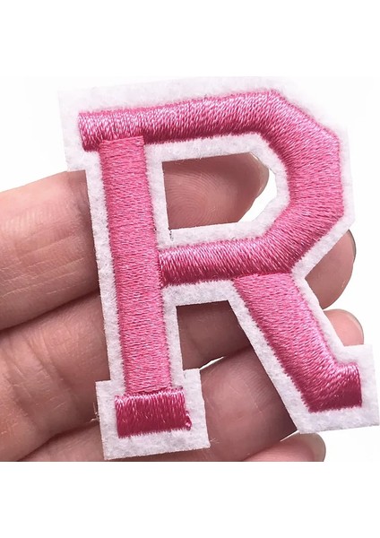 Kırmızı Stil 1 Adet A-Z Saf Pembe Renk Ingilizce Alfabe Harfleri Yama Işlemeli Adı Aplike Demir On Yamalar Diy Giysileri Için Etiket Rozeti (Yurt Dışından)