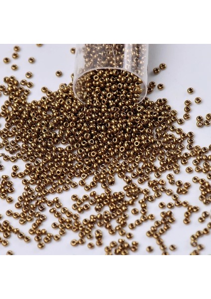Bronz Tarzı 1.5mm Boncuk 15 Beyaz Çek Cam Tohum Spacer Boncuk 10G Avusturya Cam Pirinç Boncuk Takı Yapımı Giyim Dıy Aksesuarları Için Kullanılan (Yurt Dışından)