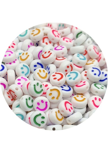 No.11 Stili Lot 7mm Gülümseme Yüz Boncuk Oval Şekil Akrilik Aralıklı Boncuk Takı Yapımı Için Dıy Charms Bilezik Kolye Aksesuarları (Yurt Dışından) modelleri