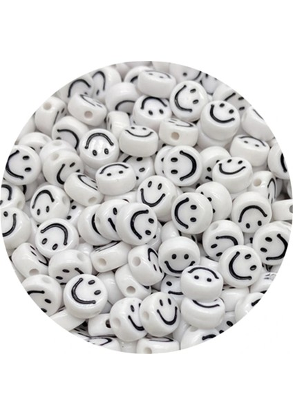 No.11 Stili Lot 7mm Gülümseme Yüz Boncuk Oval Şekil Akrilik Aralıklı Boncuk Takı Yapımı Için Dıy Charms Bilezik Kolye Aksesuarları (Yurt Dışından) fırsatları