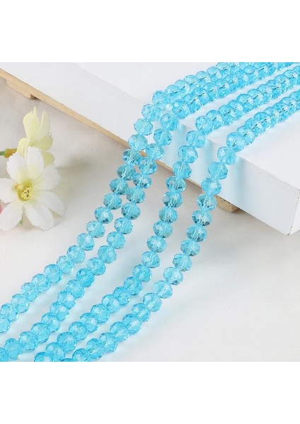Turkuaz Tarzı Yeni mm Rondelle Avusturya Yönlü Kristal Cam Boncuk Takı Yapımı Için Gevşek Spacer Boncuk Charms Craft Boncuk Aksesuarları (Yurt Dışından)