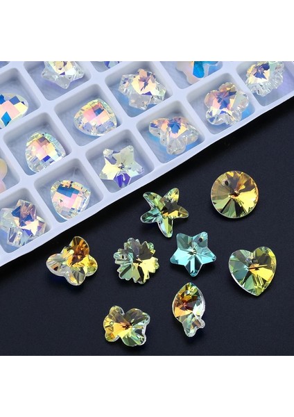 Kelebek Tarzı Pcslot Kristal Boncuklar Takı Yapımı Dıy Sanat Aksesuarları Için Düz Delik Cam Boncuk (Yurt Dışından) fiyatları