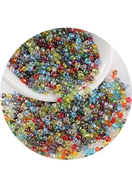 No.18 Tarzı Adet Delikli Kristal Cam Darı Renkli Mini Gevşek Boncuklu Dıy Çapraz Dikiş Takı Aksesuarları (Yurt Dışından)