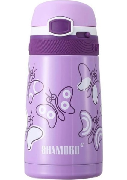 Çocuk 350 ml Pipetli Matara Paslanmaz Çelik Termos Bpa Içermez