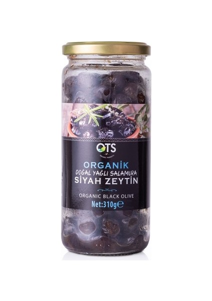 Organik Siyah Zeytin Gemlik Tipi Doğal Yağlı Salamura