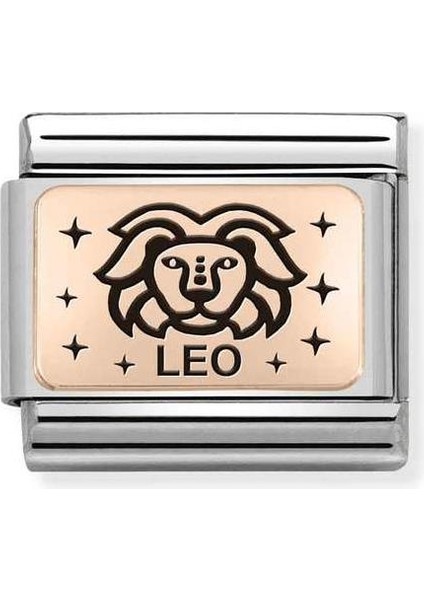 Composable Classic Dekoratif Link - Burçlar - Aslan Burcu - (05 Leo) 9k Rose Altın