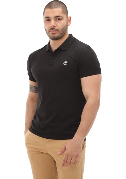 TB0A2DJE0011 Short Sleeve Stretch Polo Erkek T-Shirt Siyah fiyatları