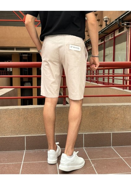 Bel Lastikli-Bağcıklı,regular Fit, Yazlık, Old Money Culture, Keten (Linen), Dokuma Şort 24INP285 modelleri