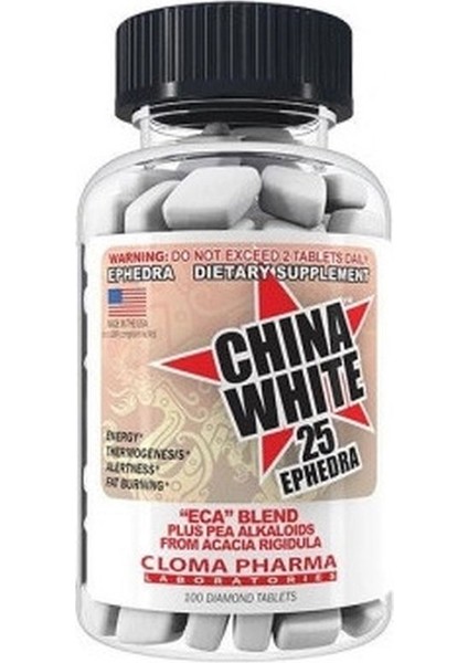 Cloma Pharma China White Ephedra Fat burner 25 100 Tablet