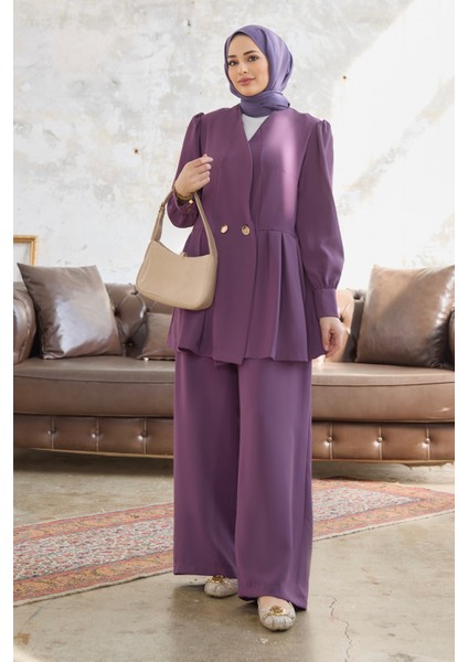 Linda Ceket Pantolon Takım - Leylak