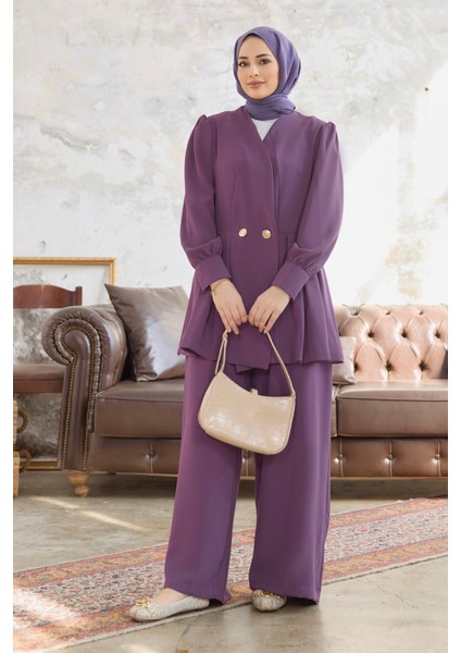 Linda Ceket Pantolon Takım - Leylak fırsatları
