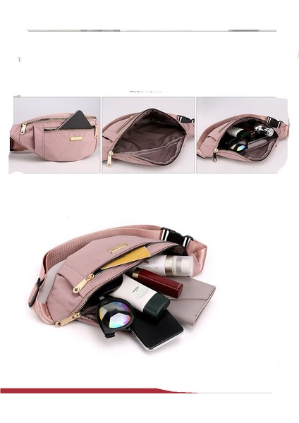 Kadınlar Için Çok Yönlü Bel Çantası Oxford Kumaş Omuz Çantası Çok Katmanlı Bozuk Para Cep Telefonu Crossbody Çanta (Yurt Dışından)