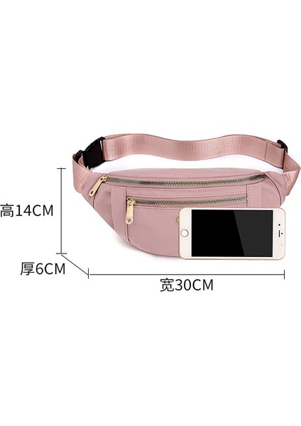 Kadınlar Için Çok Yönlü Bel Çantası Oxford Kumaş Omuz Çantası Çok Katmanlı Bozuk Para Cep Telefonu Crossbody Çanta (Yurt Dışından)