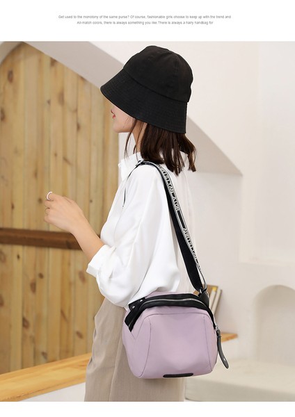 Kadın Naylon Omuzdan Askili Çanta Cep Telefonu Kabuk Çanta Büyük Kapasiteli Crossbody Çanta Mini (Yurt Dışından)