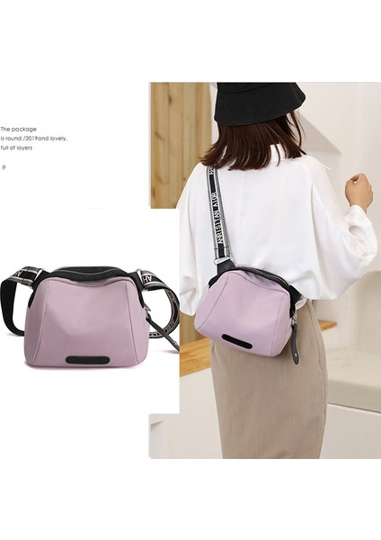 Kadın Naylon Omuzdan Askili Çanta Cep Telefonu Kabuk Çanta Büyük Kapasiteli Crossbody Çanta Mini (Yurt Dışından)