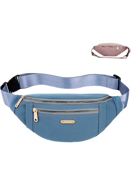 Kadınlar Için Çok Yönlü Bel Çantası Oxford Kumaş Omuz Çantası Çok Katmanlı Bozuk Para Cep Telefonu Crossbody Çanta (Yurt Dışından)