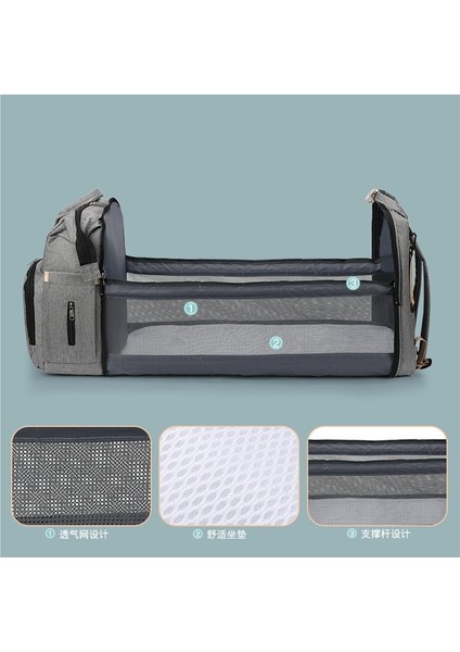 Gezinti Için Taşınabilir Büyük Kapasiteli Katlanır Beşik Sırt Çantası (Yurt Dışından) fırsatları