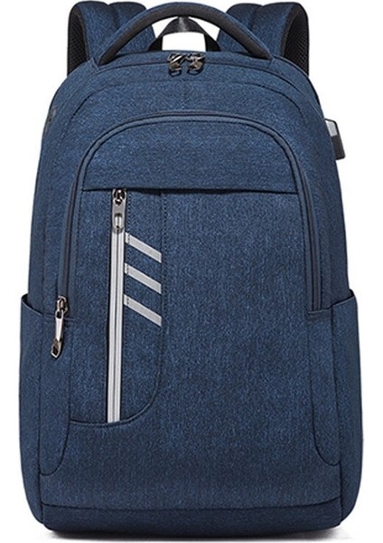 Miracle Qiji USB Şarj Bağlantı Noktalı Erkek Iş Sırt Çantası (Yurt Dışından)