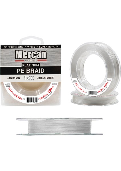 Pe Örgü Platinum X12 Beyaz Ip 150M Makara Misina indirimleri