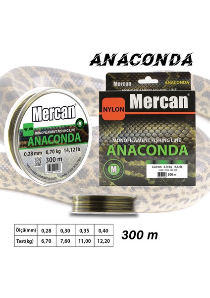 Yeşil 300 M Anaconda Makara Misina