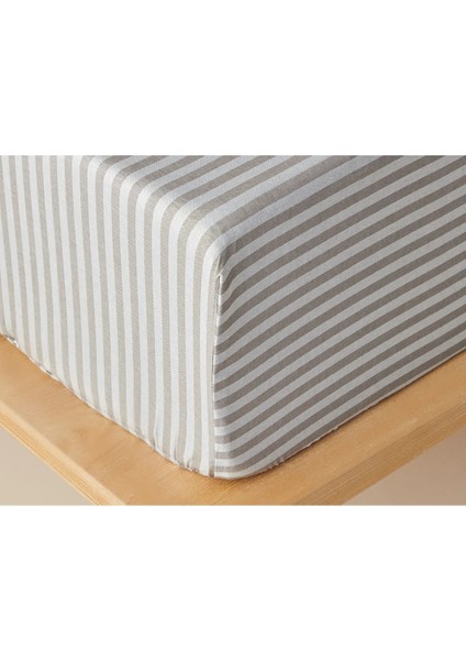 Stripe Çizgili Pamuk Saten Çift Kişilik Lastikli Çarşaf + 2 Adet Yastık Kılıfı 160X200 modelleri