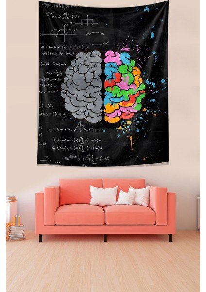 Sayısal Ve Sosyal Sağ Sol Beyin Leke Tutmaz Kumaş Duvar Örtüsü Duvar Halısı Tapestry fiyatları