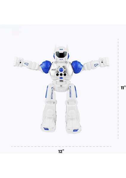 Çocuklar Için Uzaktan Kumandalı Robot - Rc Kızılötesi Denetleyicili Hareket Kontrollü Akıllı Programlanabilir Oyuncak (Yurt Dışından)