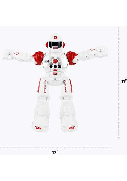 Çocuklar Için Uzaktan Kumandalı Robot - Rc Kızılötesi Denetleyicili Hareket Kontrollü Akıllı Programlanabilir Oyuncak (Yurt Dışından)