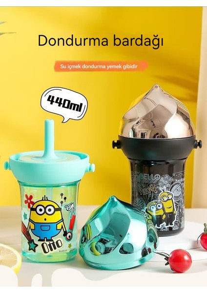 Tritan Çocuk Plastik Su Bardağı, Ilkokul Öğrencisi Kalınlaştırılmış Düşmeyi Önleyici Büyük Kapasiteli Pipet Su Bardağı (Yurt Dışından)