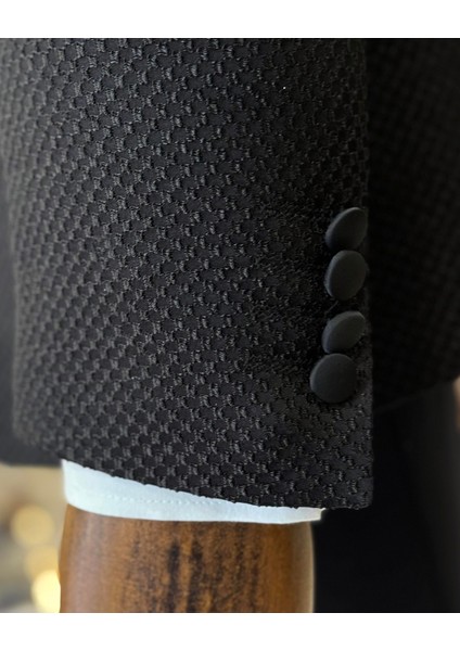 İtalyan stil slim fit ceket yelek pantolon damatlık set siyah T11635 fiyatları