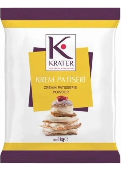 Krem Patiseri Beyaz Sade Pasta Kreması 1 kg