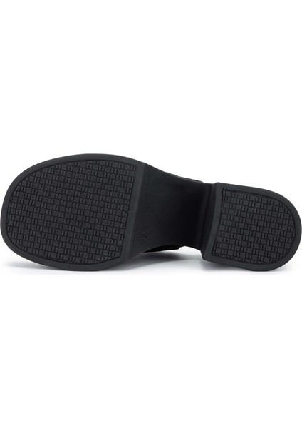 Kadın Deri Siyah Süet Topuklu Terlik 231 76 Bn Trlk Y24 Sıyah Suet indirimleri