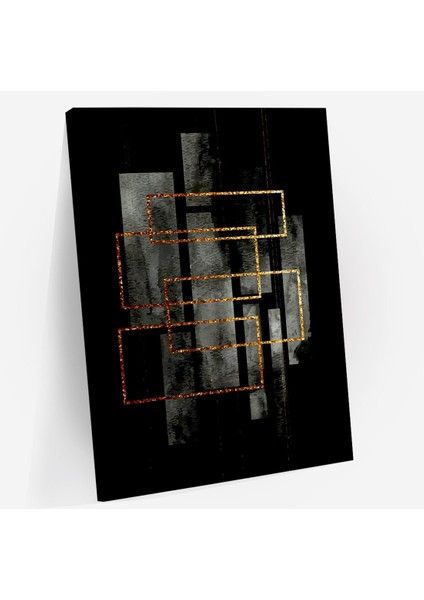 Gold Geometrik Üçlü Tablo Seti 518