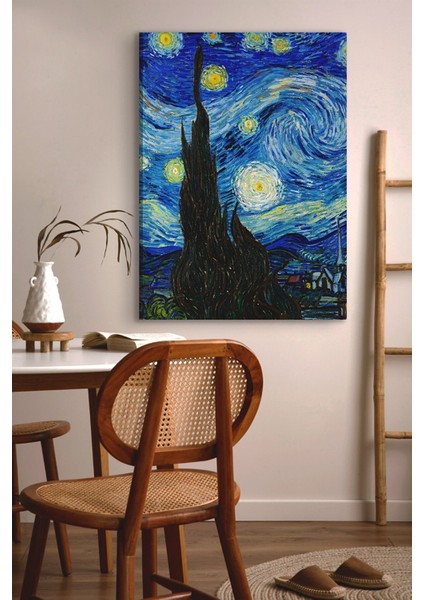 Van Gogh Starry Night Yıldızlı Geceler Kanvas Tablo 0866