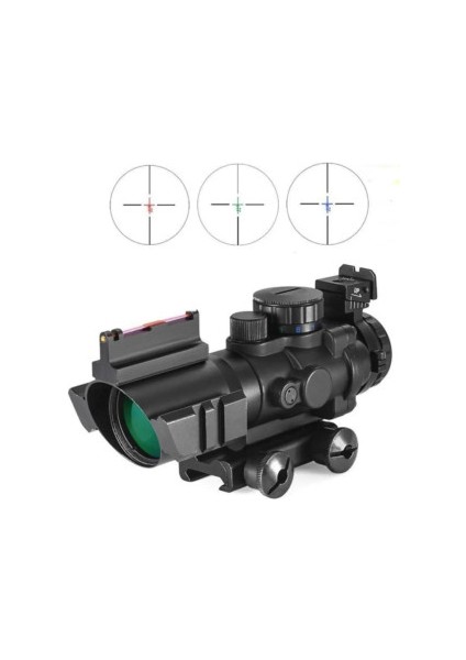 4X32 Arpcıklı 3 Renk Işıklı Taktikal Dürbün