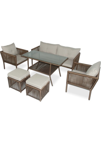 Shangai Xl Rattan Bahçe Balkon Takımı Küf Rengi