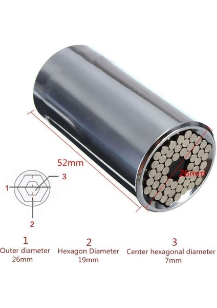 Tang Alışveriş 7-19MM Evrensel Anahtar Tork Başlığı Seti Sihirli Kavrama Aracı Çok Fonksiyonlu Set (Yurt Dışından)