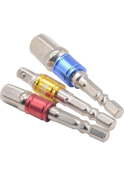 Krom Vanadyum Çelik Soket Adaptörü Hex Shank - 1/4 "3/8" 1/2" Uzatma Matkap Uçları Sürücü Elektrikli Delme Kafaları (Yurt Dışından) modelleri