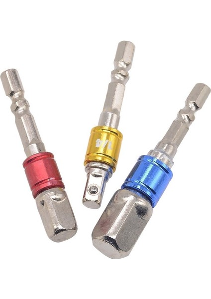 Krom Vanadyum Çelik Soket Adaptörü Hex Shank - 1/4 "3/8" 1/2" Uzatma Matkap Uçları Sürücü Elektrikli Delme Kafaları (Yurt Dışından) fırsatları