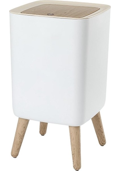 Qin Yatak Odası Banyo Meydanı Için Pres Kapaklı Yüksek Ayaklı Çöp Kovası Çöp Kovası Kutusu Modern (Yurt Dışından)