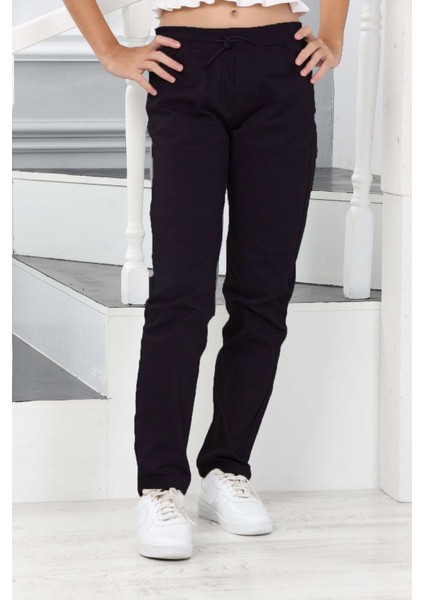 Spor Kesim Beli Lastikli Dar Paça Çocuk Okul PANTOLONU-PNT-0034